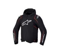 Alpinestars Zaca V2 Chaqueta Textil de Motocicleta Impermeable, negro/rojo, Talla L