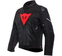 Dainese Super Sprint D-Dry Giacca da moto impermeabile, nero/nero/rosso, 56