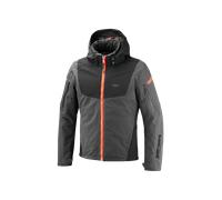 Ixon Burning Chaqueta textil de moto impermeable, negro-gris-rojo, tamaño L para Hombres