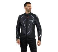 Ixon Demoniak Chaqueta textil de moto, negro-blanco, tamaño 4XL para Hombres