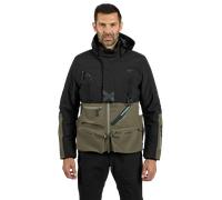 Ixon Etna Chaqueta textil impermeable para motocicleta, negro-marrón, tamaño XL para Hombres
