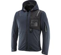 Ixon M-Quarter Chaqueta textil impermeable para motocicleta, Azul oscuro/negro, Talla M