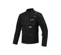 Chaqueta de moto IXON M-Skeid negro-rojo fluo L