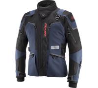 Ixon Odin Chaqueta textil de moto impermeable, azul oscuro/rojo, Talla L