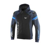 Ixon Pulsion Air Chaqueta textil para motocicletas, negro-blanco-azul, tamaño 2XL para Hombres