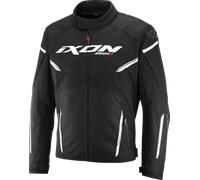 Ixon Striker 2 C Chaqueta textil de moto impermeable, negro-blanco, tamaño 6XL para Hombres