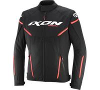 Ixon Striker 2 Chaqueta textil de moto impermeable, negro-blanco-rojo, tamaño 3XL para Hombres