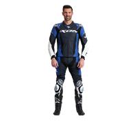 Ixon Vortex 3 Chaqueta de cuero de motocicleta, negro/azul/blanco, Talla L