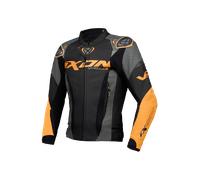 Ixon Vortex 3 Chaqueta de cuero de motocicleta, negro-naranja, tamaño XL para Hombres