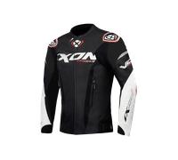 Ixon Vortex 3 Chaqueta de cuero de motocicleta, negro-blanco, tamaño M