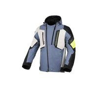 Macna Angle 2.0 Chaqueta Textil de Motocicleta Impermeable, gris-amarillo, tamaño L para Hombres