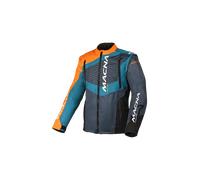 Macna Crest Chaqueta de motocross, gris-naranja, tamaño M