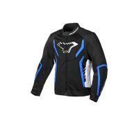 Macna Grisco Chaqueta textil de moto, negro-blanco-azul, tamaño M para Hombres