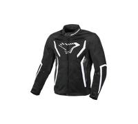 Macna Grisco Chaqueta textil de moto, negro-blanco, tamaño L para Hombres