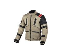 Macna Higera chaqueta textil impermeable para motocicletas, negro-beige, tamaño S para Hombres