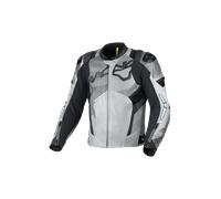 Macna Ignite Chaqueta de cuero para moto perforada, negro/gris, Talla 48