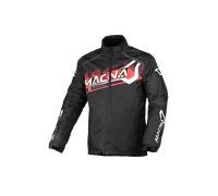 Macna Rainossi Chaqueta impermeable de moto, negro/rojo/blanco, Talla 2XL