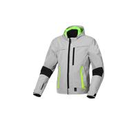 Macna Riggor chaqueta textil impermeable para motocicletas, negro-gris-amarillo, tamaño L para Hombres