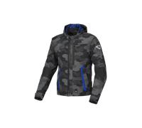 Macna Riggor Camo, chaqueta textil impermeable L male Negro/Azul/Gris