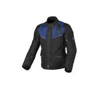 Macna Zastro chaqueta textil impermeable para motocicletas, negro-azul, tamaño M para Hombres