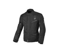 Macna Zastro Solid chaqueta textil impermeable para motocicletas, negro, Talla M
