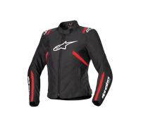 Alpinestars Stella T-SPS V2 Chaqueta textil de motocicleta impermeable para damas, negro-rojo, tamaño S para Mujer