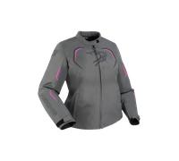 Chaqueta de Moto Mujer Bering Dundy QS Gris/Fucsia4XL Gris,Fucsia