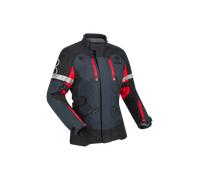 Bering Halifax 17353 Chaqueta textil impermeable para mujer, negro-gris-rojo, tamaño 42