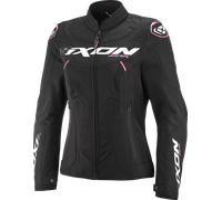 Ixon Ionix Chaqueta textil de moto para mujer, negro-rosa, tamaño M