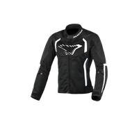 Macna Grisca Chaqueta textil de moto para mujer, negro-blanco, tamaño M