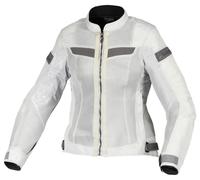 Macna Velotura Chaqueta textil de moto para mujer, Gris claro, Talla XS