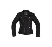 Richa Brighton Chaqueta de cuero de moto para mujer, negro, Talla 40