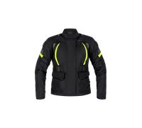 Richa Phantom 3 impermeable Chaqueta textil de motocicleta para mujer, negro-amarillo, tamaño 2XL