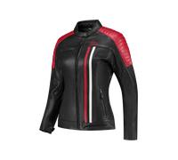 Rusty Stitches Alice, chaqueta de cuero mujer 44 female Negro/Blanco/Rojo