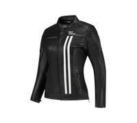 Rusty Stitches Alice, chaqueta de cuero mujer 46 female Negro/Blanco