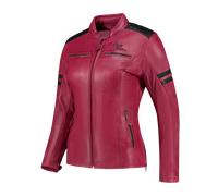 Rusty Stitches Joyce V2, chaqueta de cuero mujer 42 female Rojo Oscuro/Negro