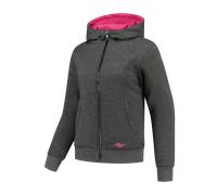 Rusty Stitches Wendy Sudadera con capucha con cremallera de motocicleta para mujer, gris/rosa, Talla 38