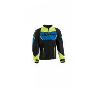 Ixon Striker Air Chaqueta textil para motocicletas para niños, negro-azul-amarillo, tamaño 8 años