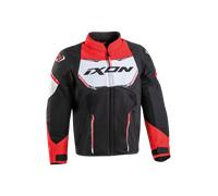 Chaqueta de moto para niños IXON Striker Air negro-rojo-blanco 8