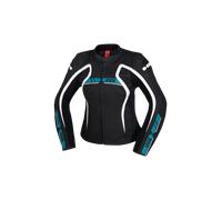 IXS RS-600 1.0 Chaqueta de cuero de la motocicleta de las señoras, negro-azul, tamaño 36 para Mujer