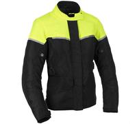 Chaqueta de moto para mujer Oxford Spartan Long WP negro-amarillo fluo 12