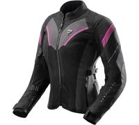 Chaqueta de moto para mujer Rebelhorn Hiflow V Negro-Gris-Rosa S