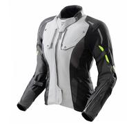 Chaqueta de moto para mujer Rebelhorn Hiker IV negro-gris-amarillo fluo 2XL