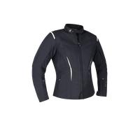 Richa Chloe 2 impermeable Chaqueta textil de motocicleta para mujer, negro-blanco, tamaño 4XL