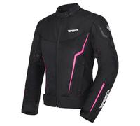 Chaqueta de moto para mujer RSA Bolt Negra, Blanca y Rosa S