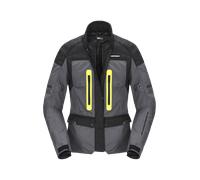 Spidi Traveler 3 H2Out Chaqueta textil para motocicletas para damas, negro-gris-amarillo, tamaño S para Mujer