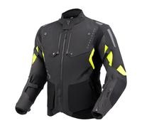 Chaqueta de moto Rebelhorn Hiker IV negra-antracita-amarilla fluo L