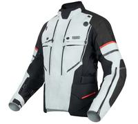 Chaqueta de moto Rebelhorn Range gris-negro-rojo 2XL