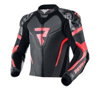 Chaqueta de moto Rebelhorn Rebel negro-rojo fluo liquidación 46