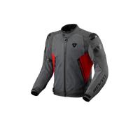 Revit Control Air H2O chaqueta textil impermeable para motocicletas, gris/rojo, Talla M